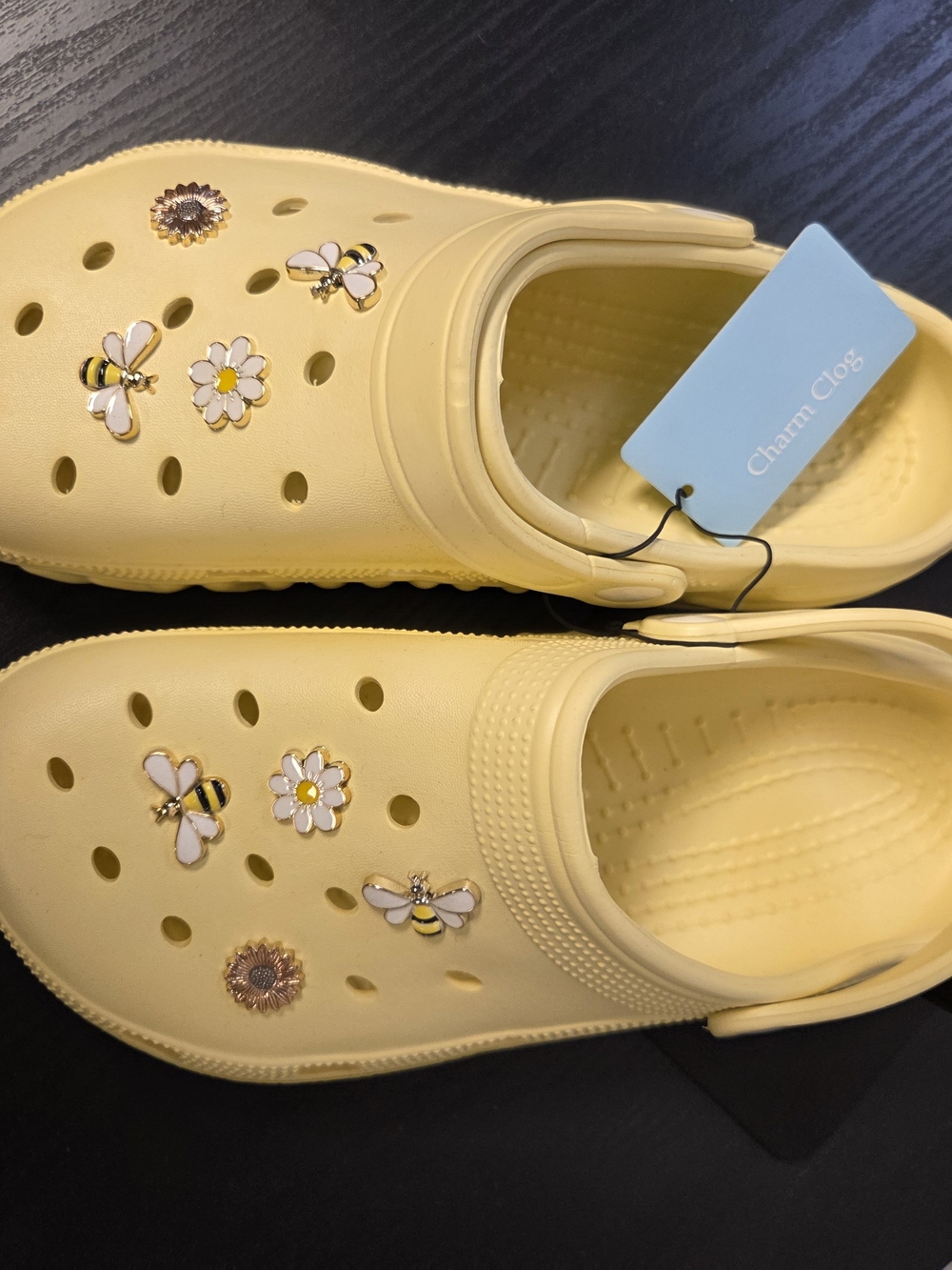 Women's Yellow Bee & Daisy Clog Mules